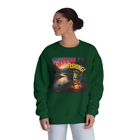 Crocodile Cat Fishing Unisex NuBlend Sweatshirt style 1