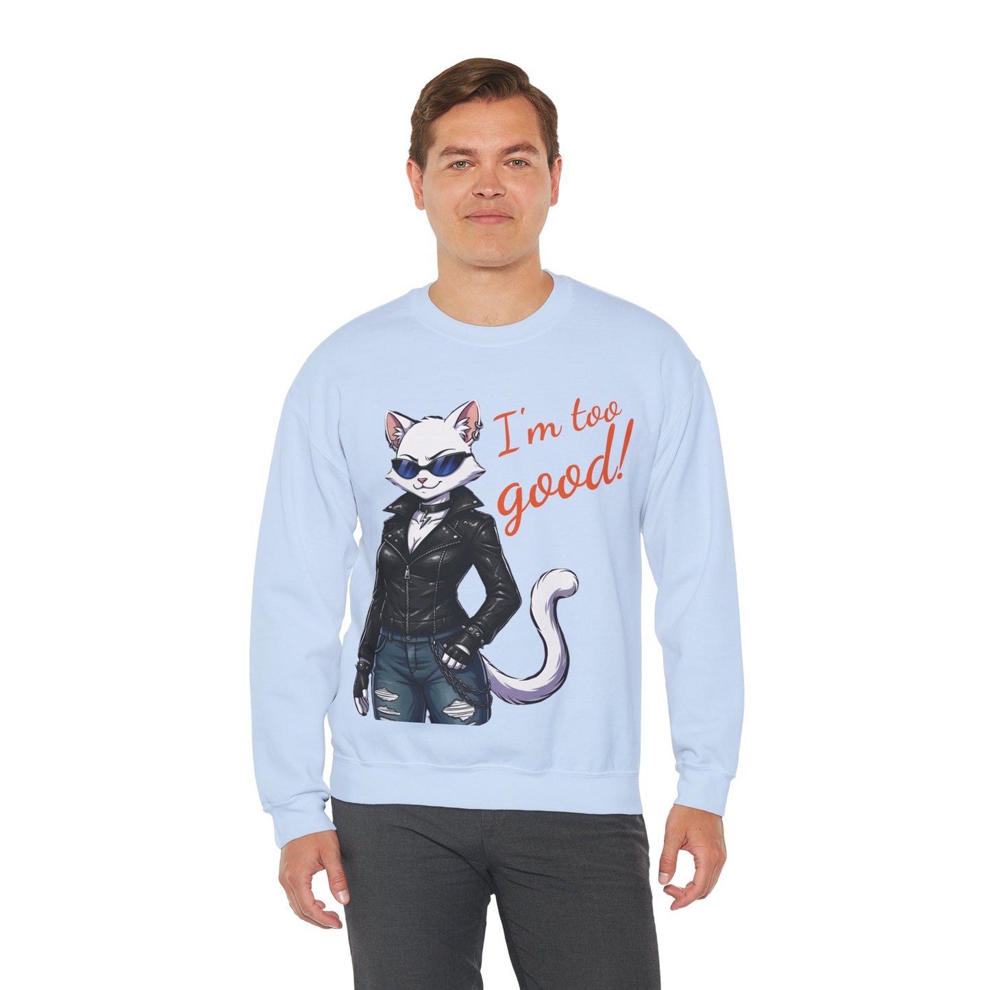 Cool Cat Unisex Heavy Blend Crewneck Sweatshirt style 3