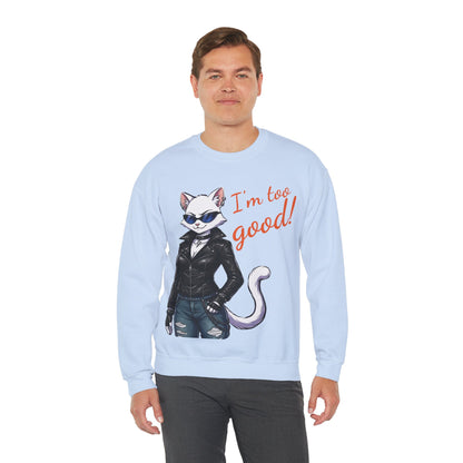 Cool Cat Unisex Heavy Blend Crewneck Sweatshirt style 3