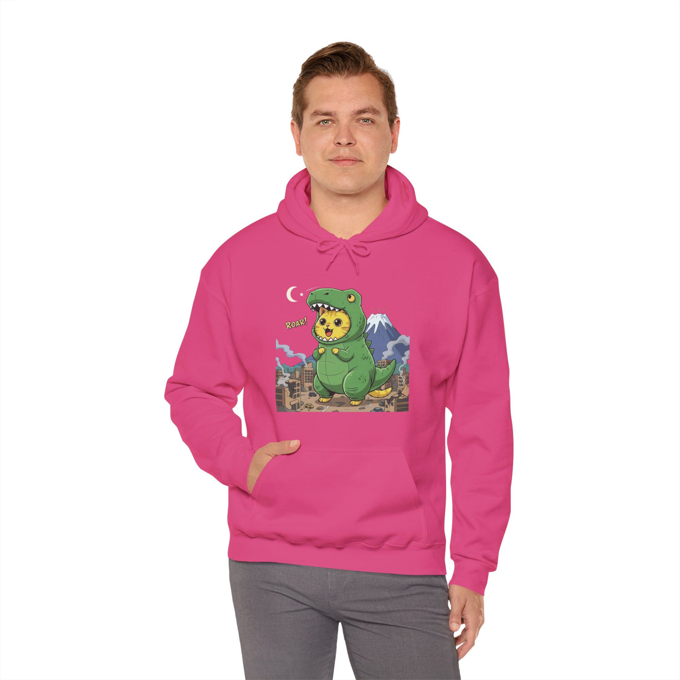 Cat cosplay Godzilla style 1 Unisex Hoodie - Fun & Playful Design