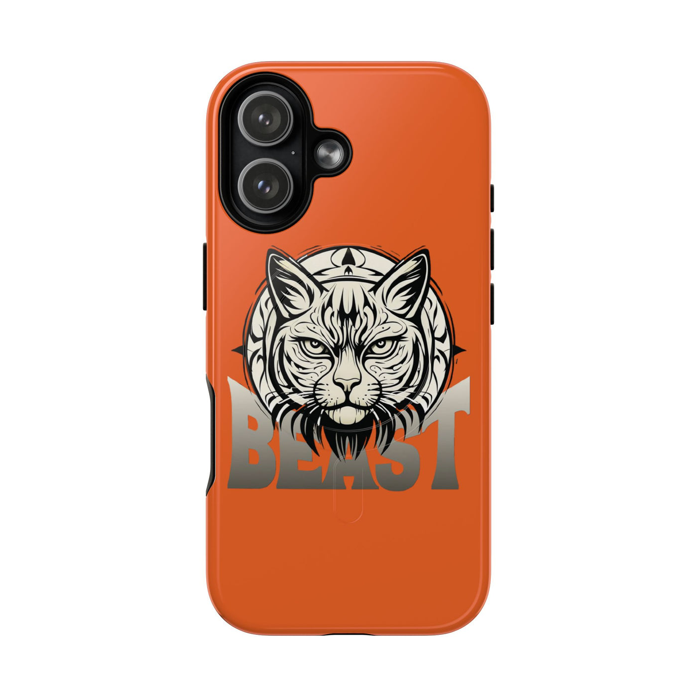 Beast Cat Orange Tough Magnetic iPhone 17 / 17 Air / Pro / Pro Max Protective Case support MagSafe