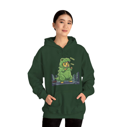 Cat cosplay Godzilla Funny Design Unisex Hoodie style 2
