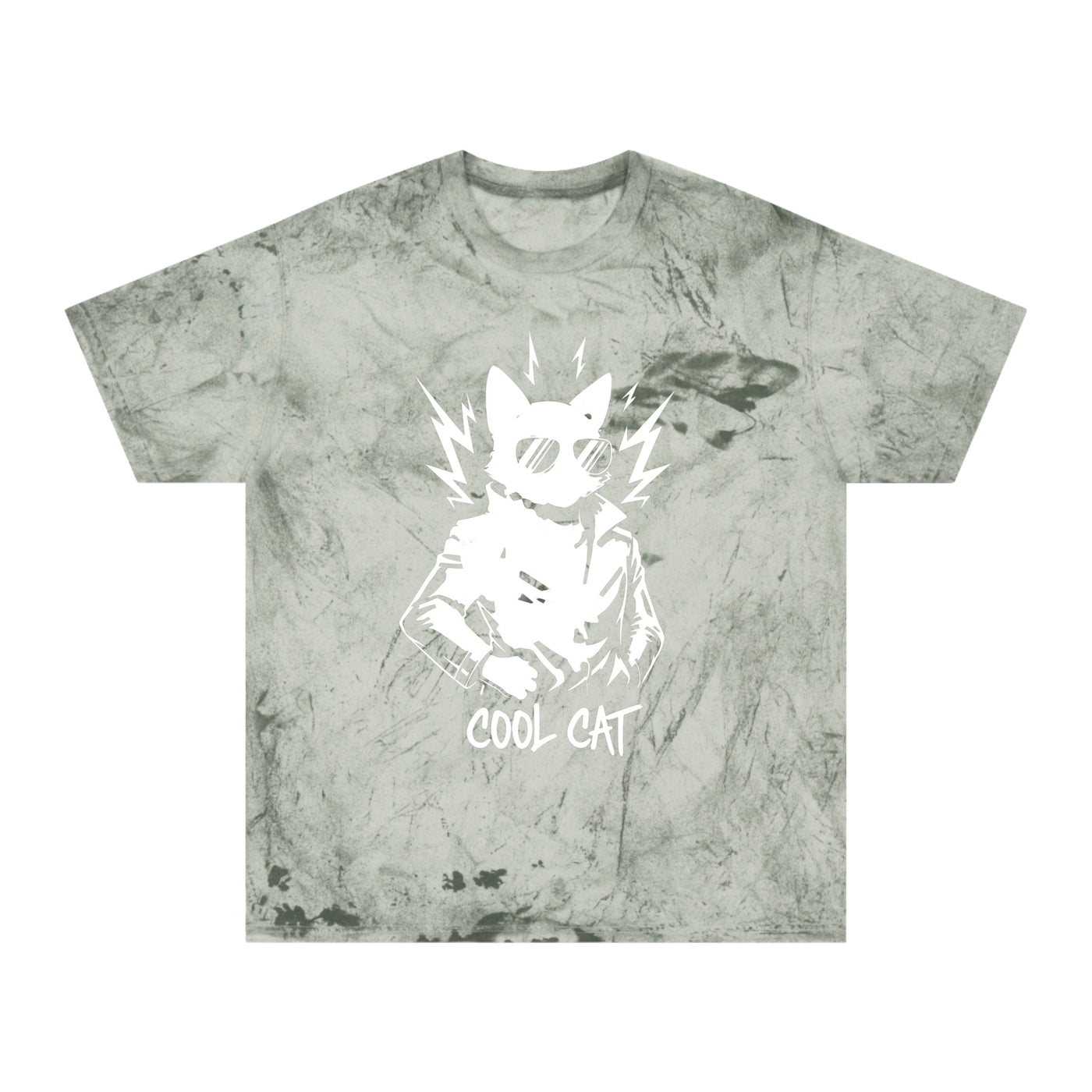 White Cool Cat Unisex T-Shirt - Vibrant Graphic Tee, Gift for Cat Lovers, Casual Wear, Streetwear, Unique Style