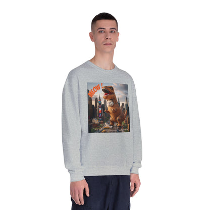 Tyrannosaurus Cat in city Unisex NuBlend Sweatshirt style 1