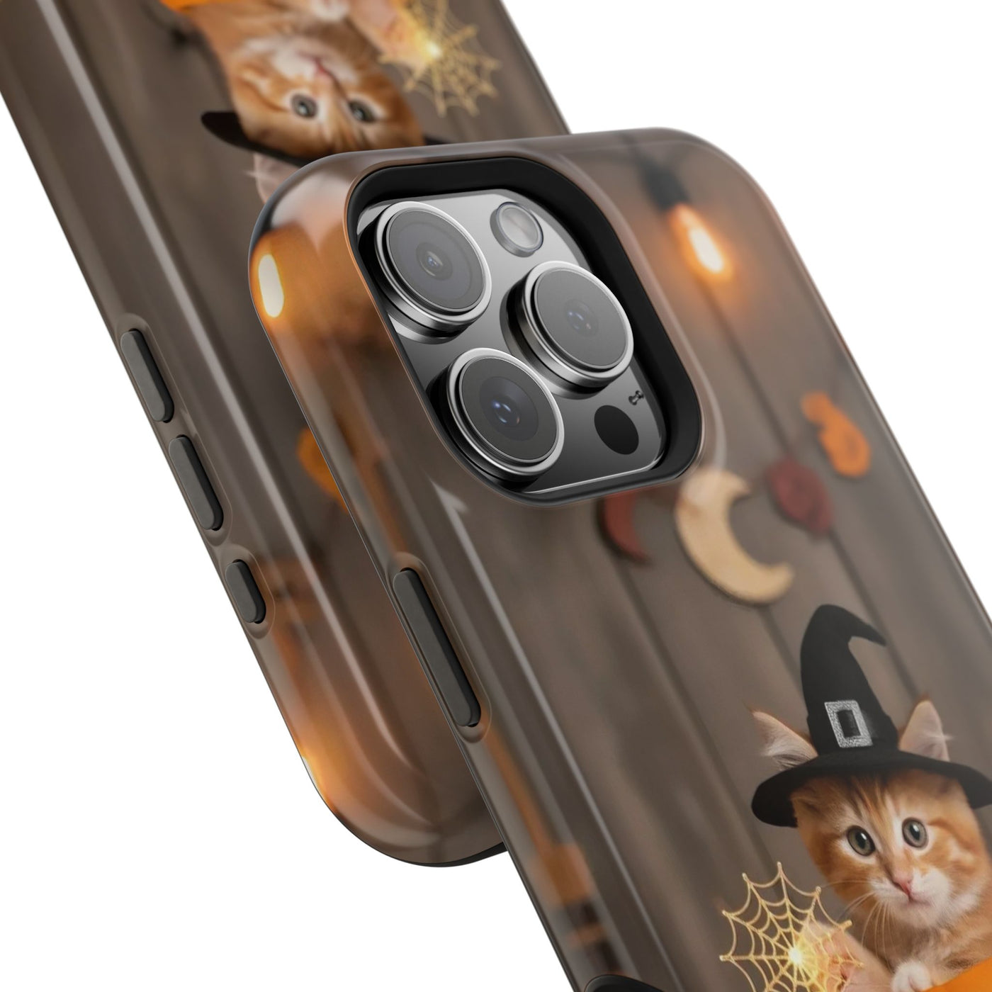 Halloween cute kitten photo style 2 Magnetic Phone Case, Cat Lover Gift, Impact-Resistant iPhone Case, Funny Pet Accessory, Unique Animal Design