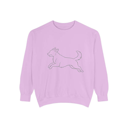 Running Dog Shadow Cozy Graphic Unisex Crewneck Sweatshirt style 1