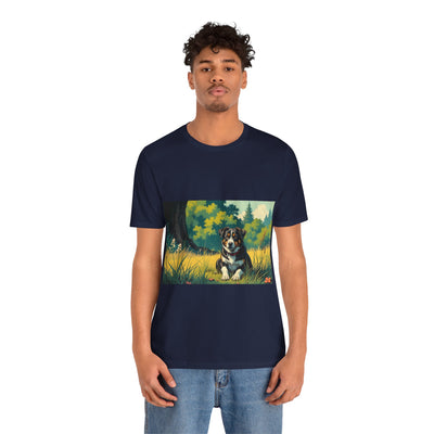 Adorable Dog comic style 2 Unisex Soft Tee | Cute Dog Lover's Shirt, Animal Graphic T-Shirt, Pet Themed Gift, Casual Wear