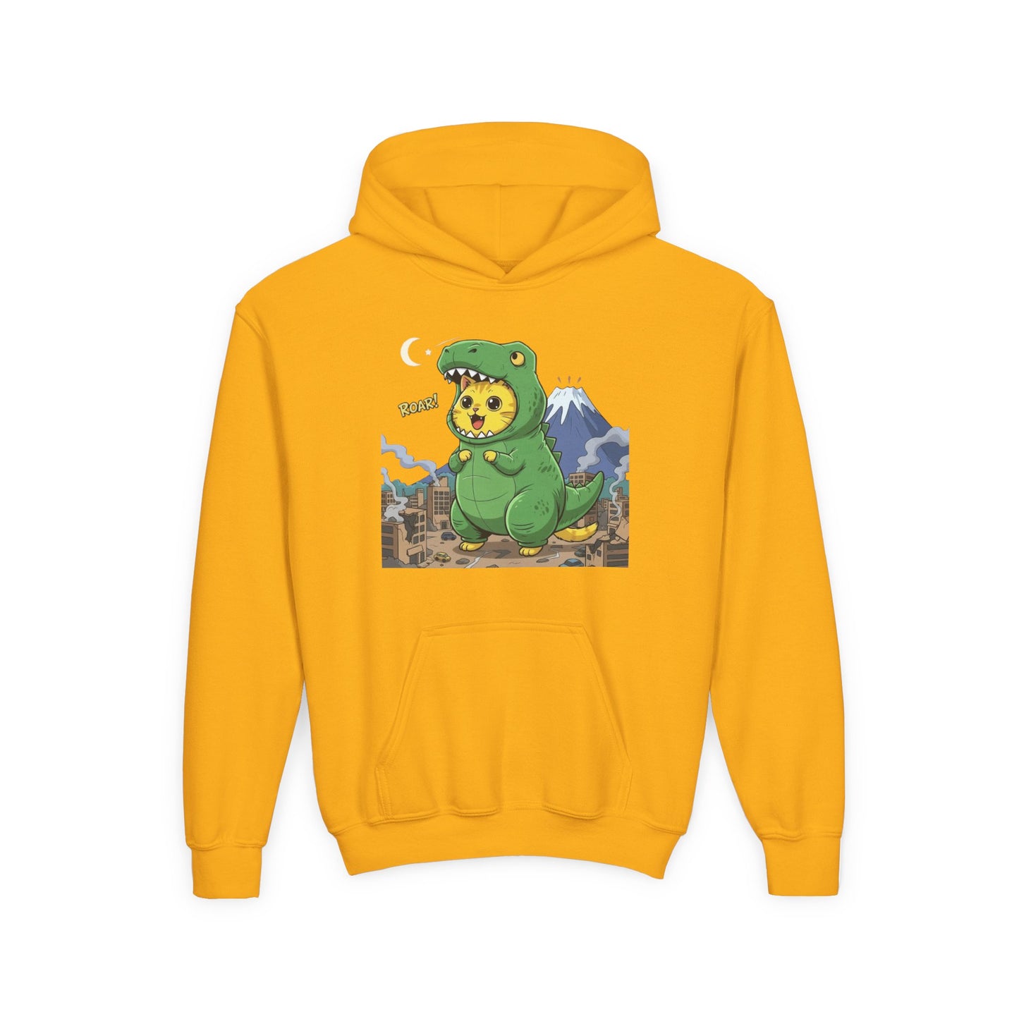 Cat cosplay Godzilla Unisex Kids Hoodie style 1