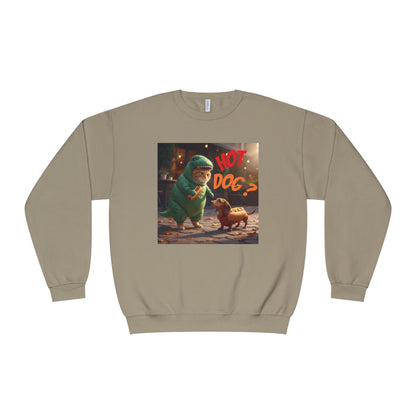 Tyrannosaurus Cat & Hot Dog Unisex NuBlend Sweatshirt