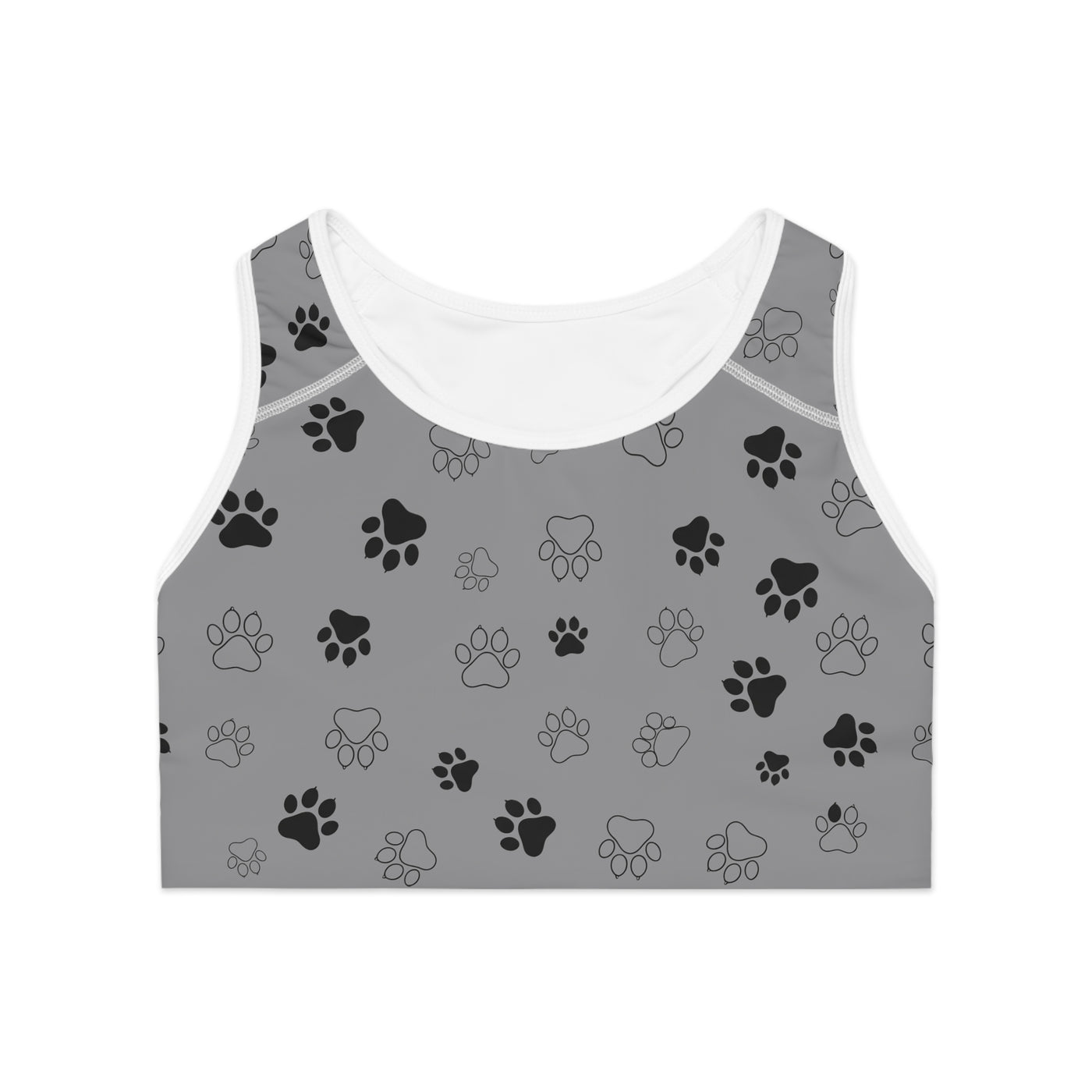 Dog Paw Print style 1 Sports Bra, Activewear for Dog Lovers, Workout Top, Fitness Apparel, Pet Lover Gift