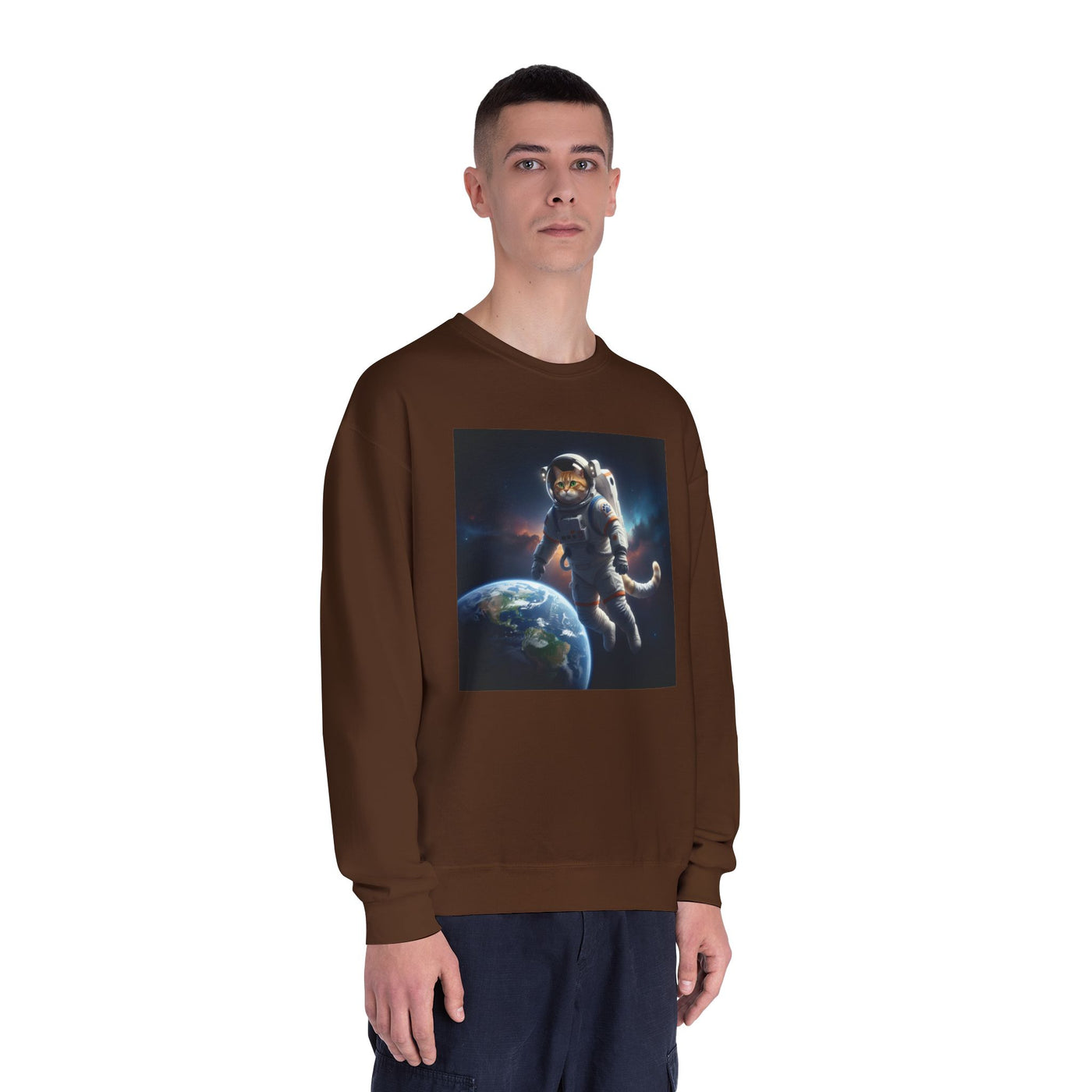 Space Cat style 3 Unisex NuBlend® Crewneck Sweatshirt