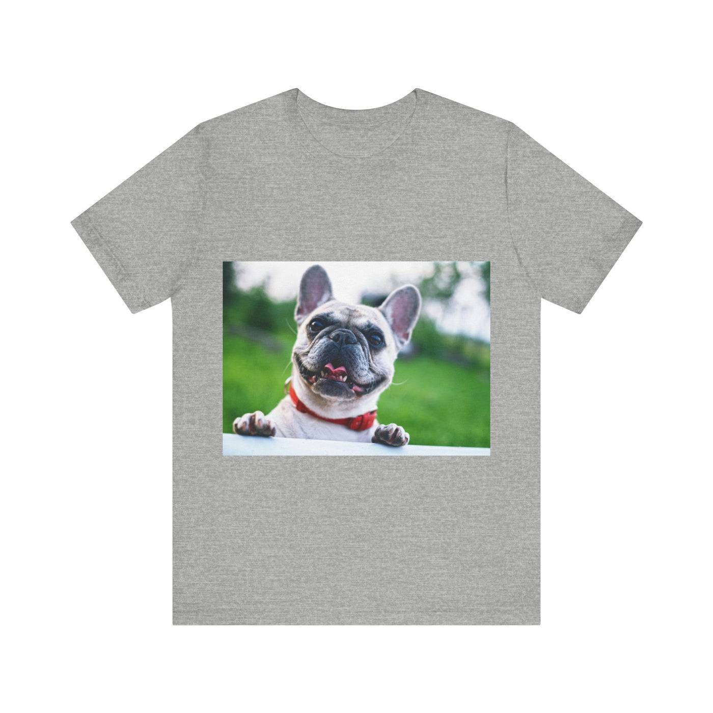 Puppy on the fence - Unisex Jersey Short Sleeve Tee