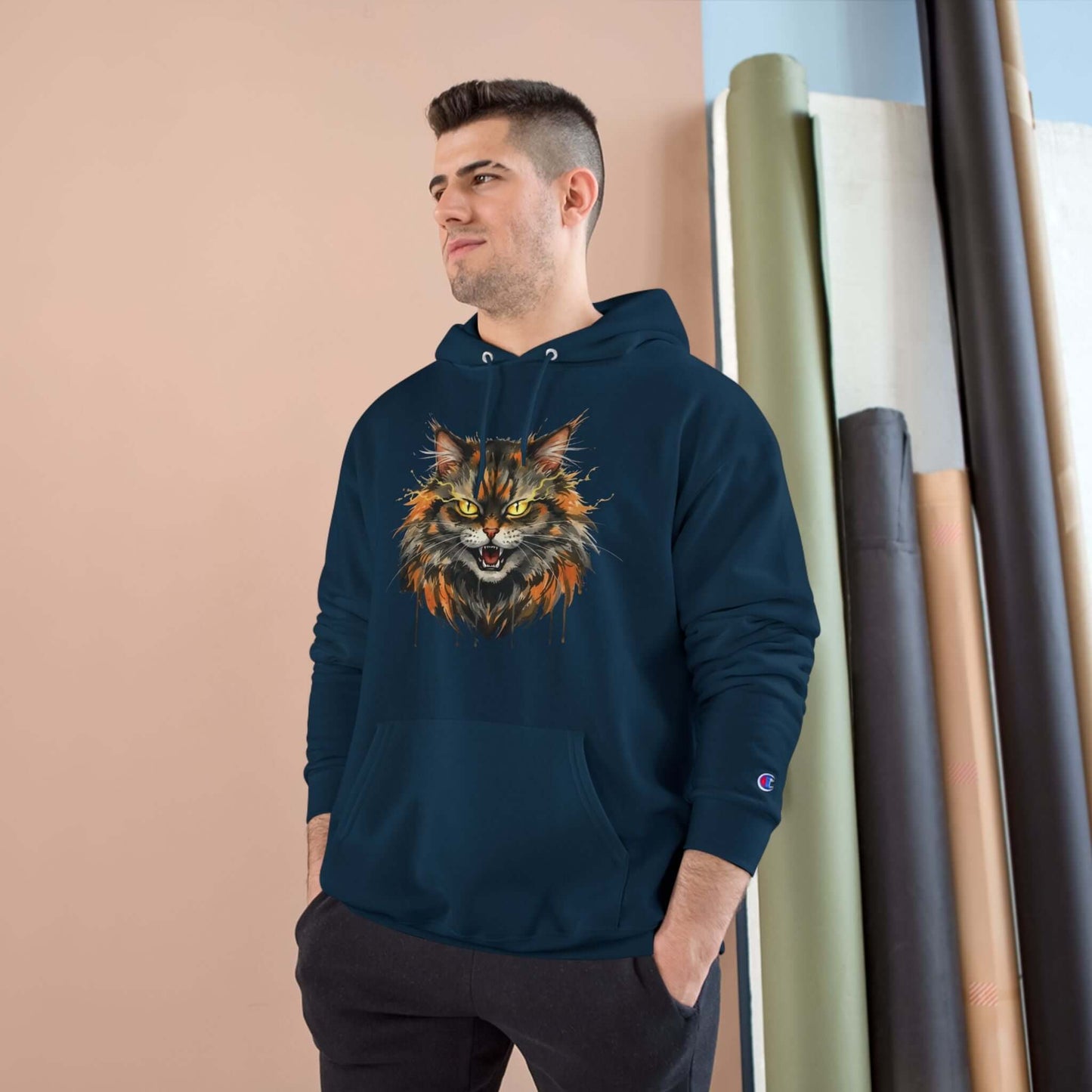 Mad Cat Men and Women Champion Hoodie style 1