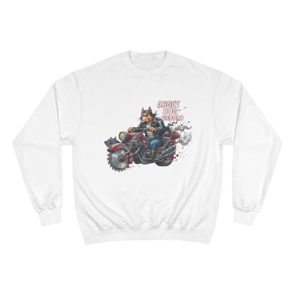 Angry Dog Onboard Graphic Champion Crewneck Sweatshirt style 3