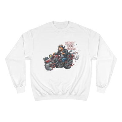 Angry Dog Onboard Graphic style 3 Champion Crewneck Sweatshirt for Gamers & Sci‑Fi Fans
