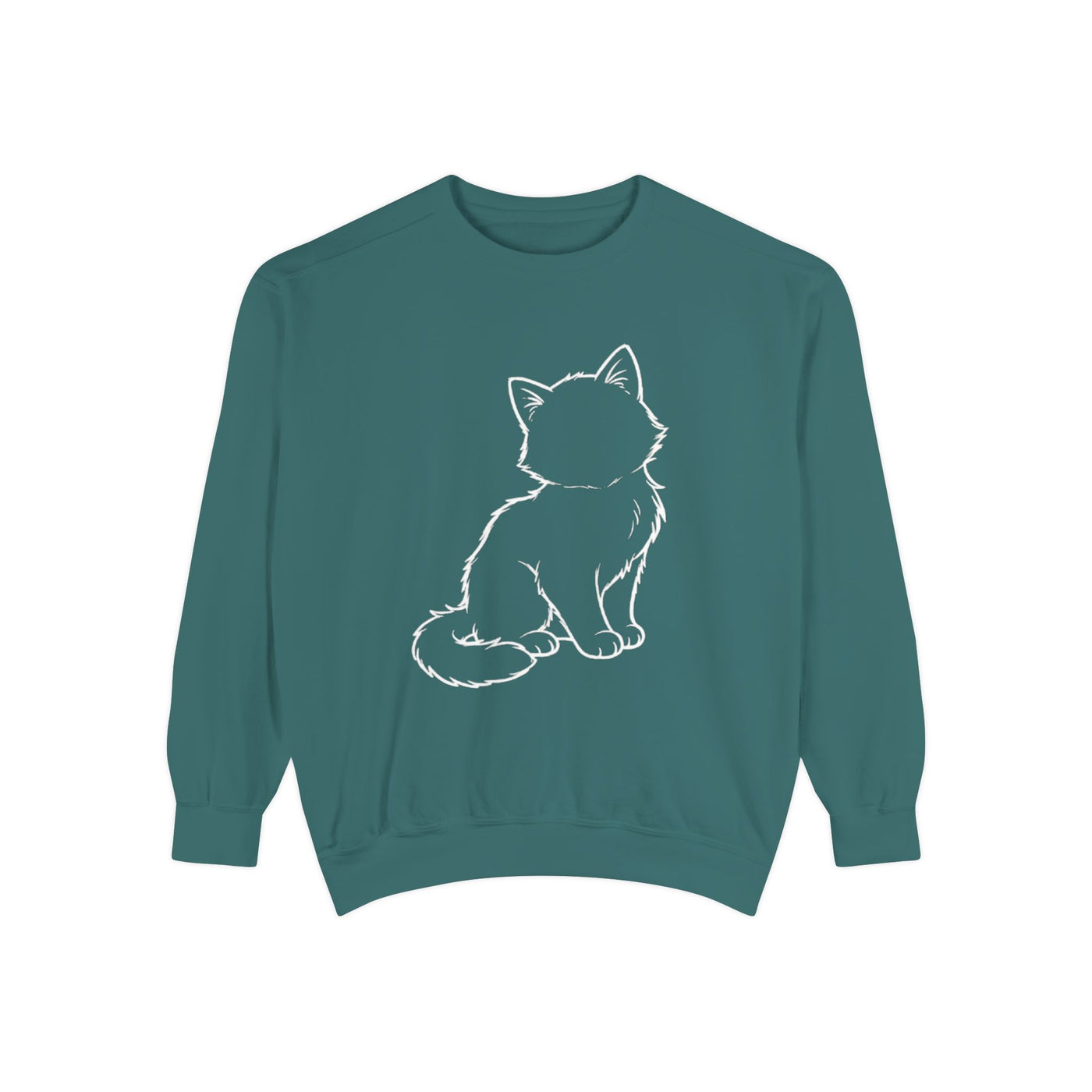 Sitting Cat Shadow style 1 Cozy Graphic Unisex Crewneck Sweatshirt