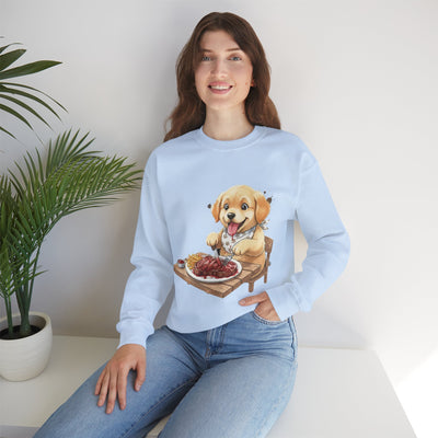 Watercolor painting style 4 Men & Women Cute Cat Pile Crewneck Sweatshirt
