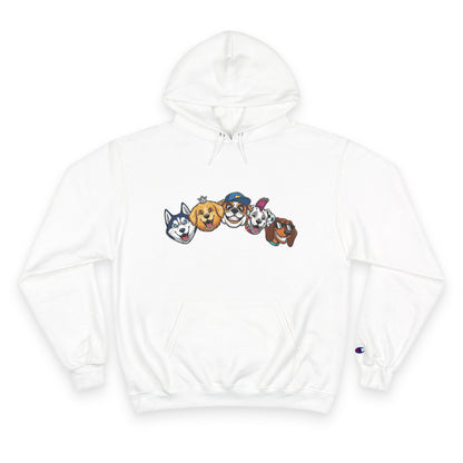 Playful Dog Faces Cozy Unisex Champion Pullover Hoodie