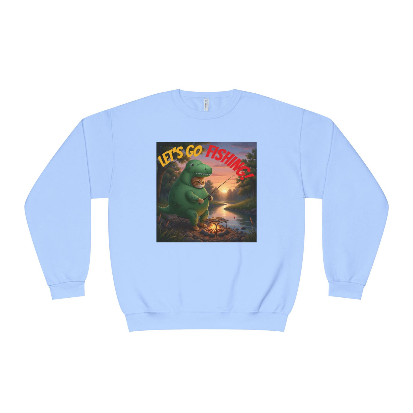 Crocodile Cat Fishing style 3 Unisex NuBlend® Crewneck Sweatshirt