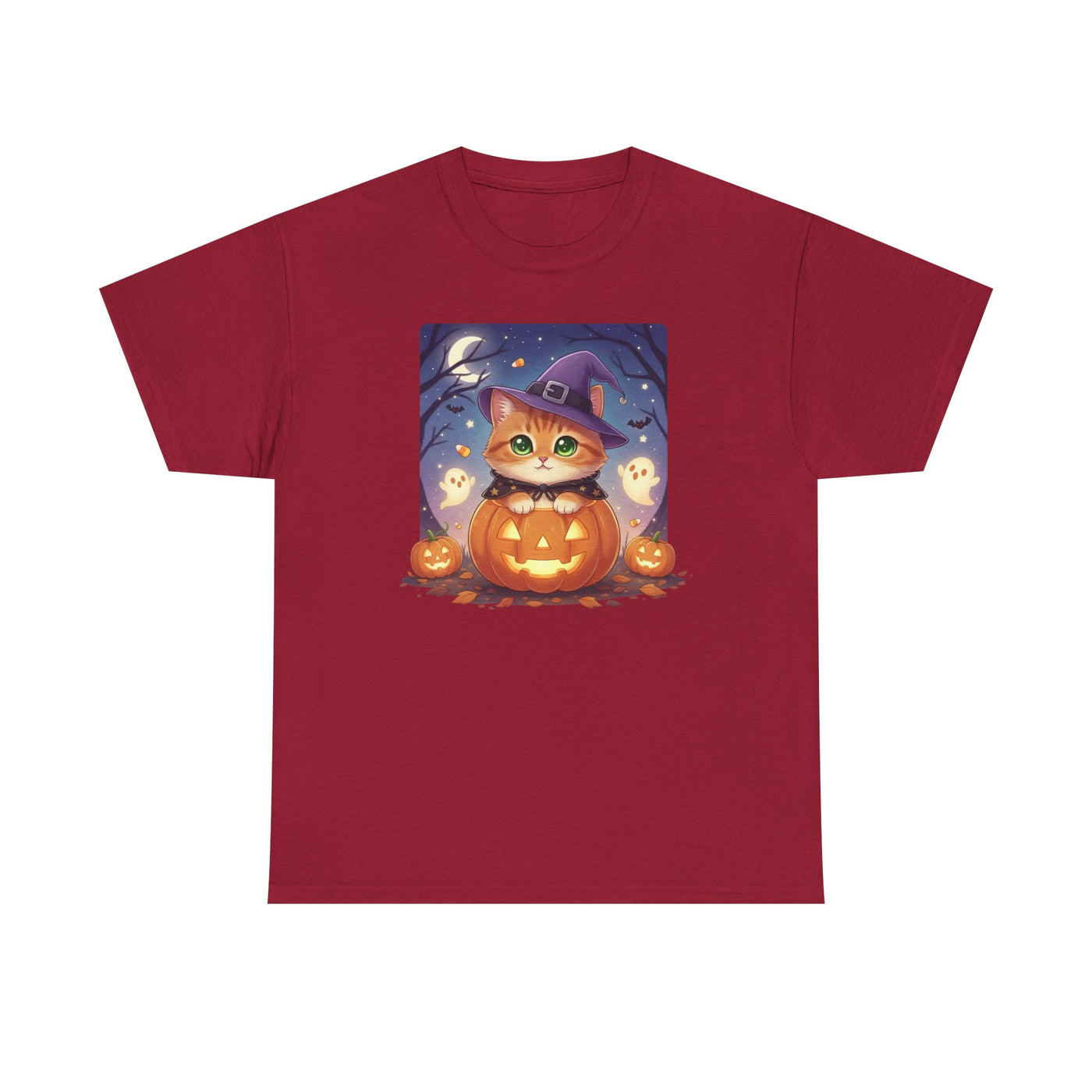 Halloween cute kitten anime style 2 Unisex Tee - Cute Cat T-Shirt for Pet Lovers, Cat Owners, Sports Enthusiasts, Gifts for Animal Lovers, Casual Everyday Wear