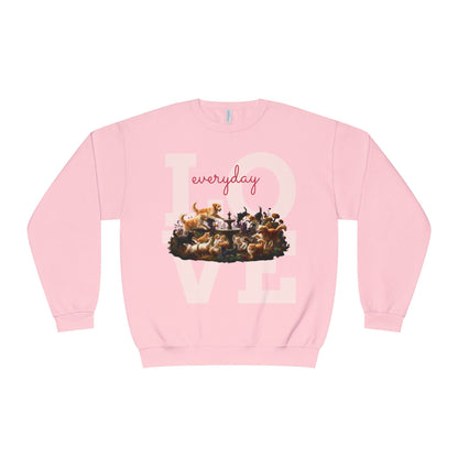 Love Everyday Cats & Dogs Unisex NuBlend Crewneck Sweatshirt