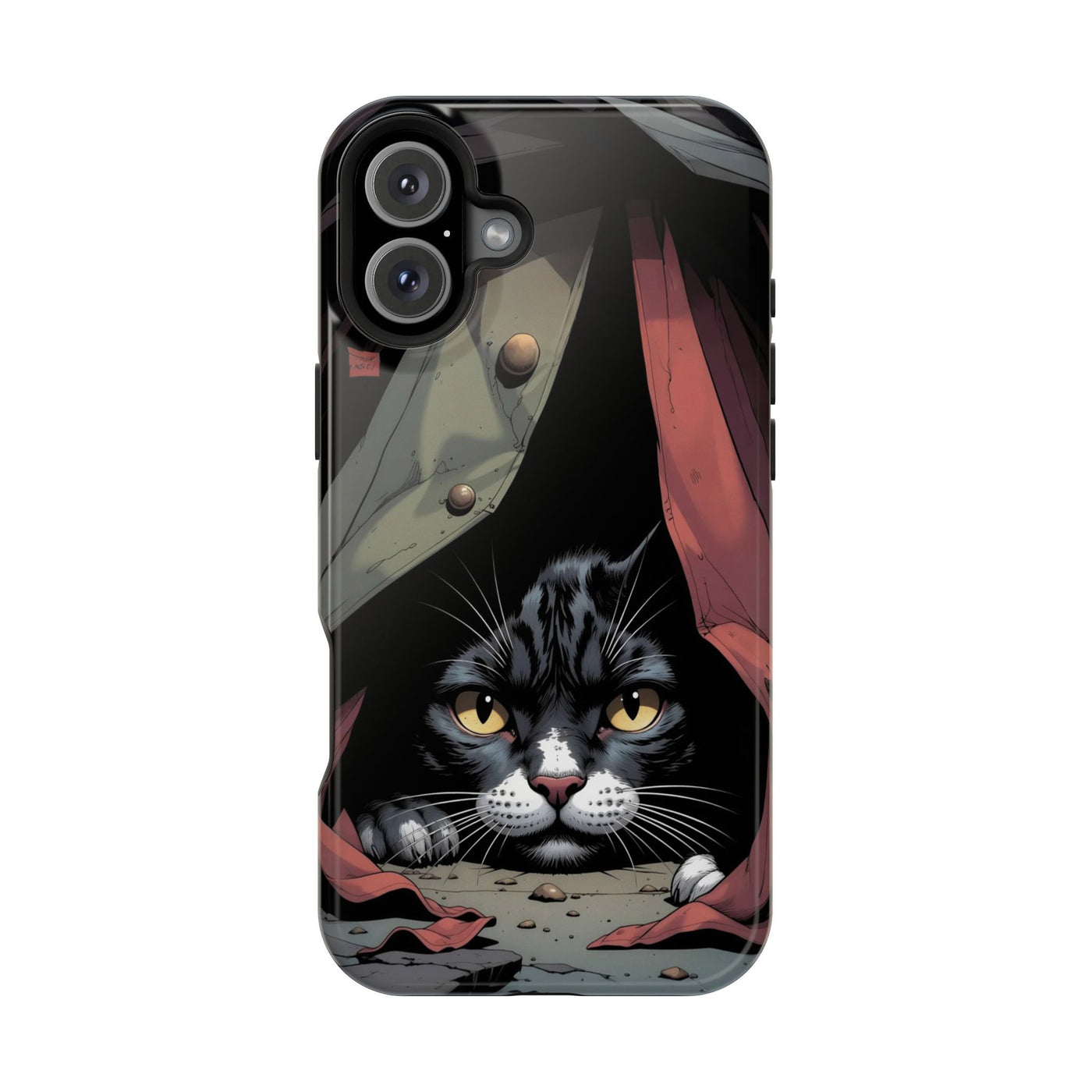Cute Cats Magnetic Phone Case comic style 5, Cat Lover Gift, Impact-Resistant iPhone Case, Funny Pet Accessory, Unique Animal Design