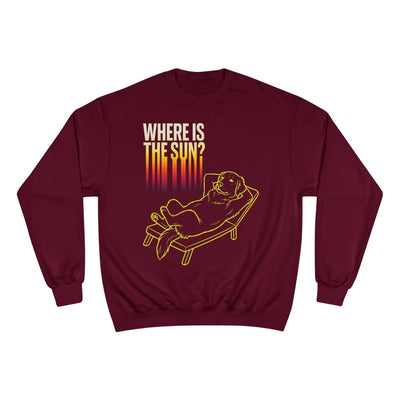 Where is the Sun? Dog Graphic Champion Unisex Crewneck Sweatshirt