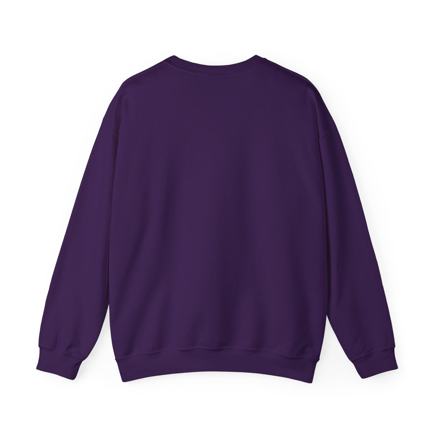 Back view of a cozy purple cat lovers cute kitten sweatshirt showcasing stylish comfort for cat enthusiasts.