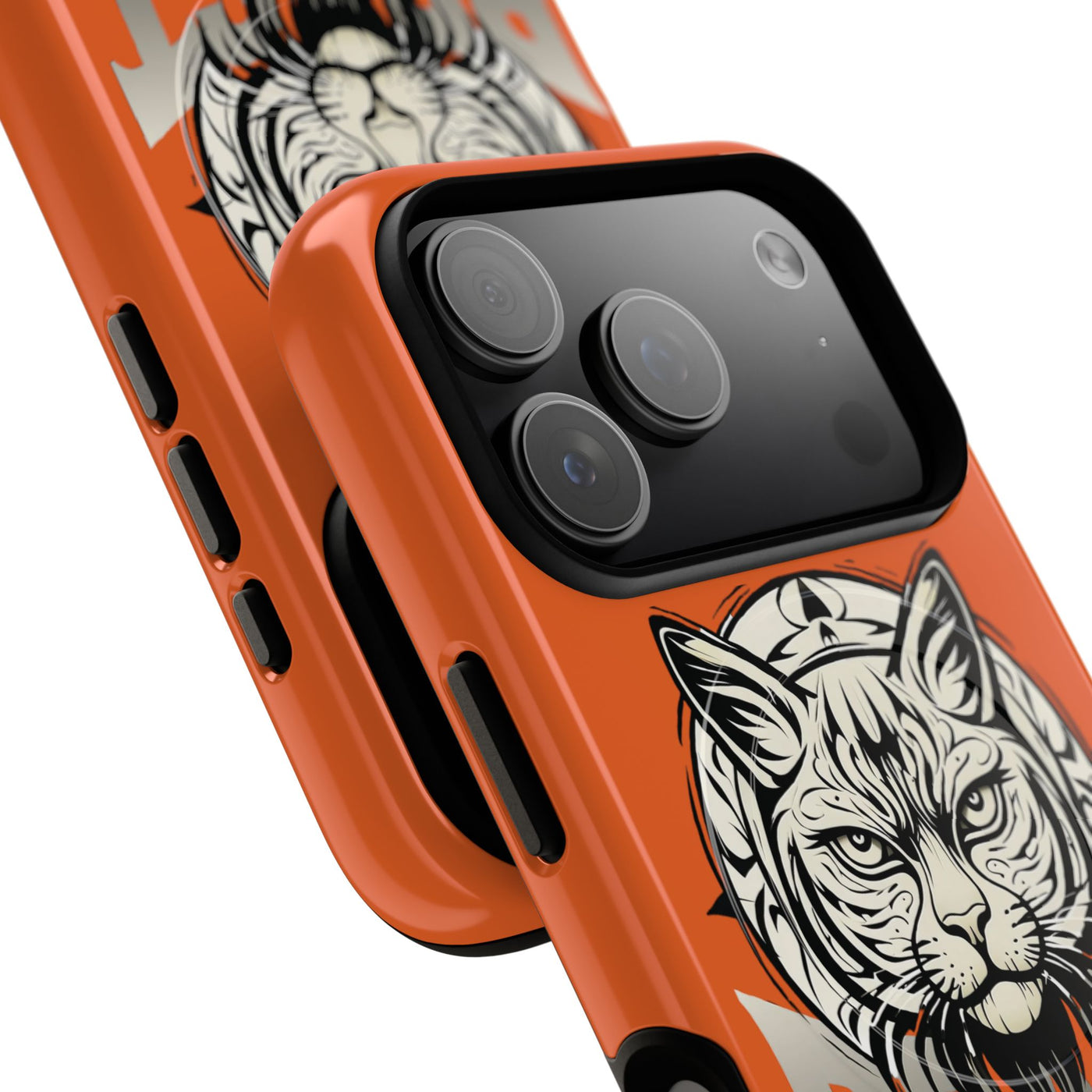 Beast Cat Orange Tough Magnetic iPhone 17 / 17 Air / Pro / Pro Max Protective Case support MagSafe