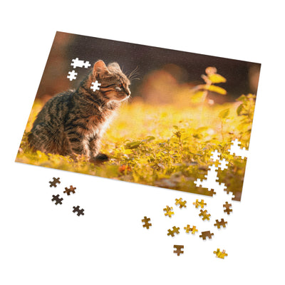 Rustic Cat Jigsaw Puzzle, 500 Pieces, Puzzle for Cat Lovers, Unique Gift for Pet Enthusiasts, Family Game Night
