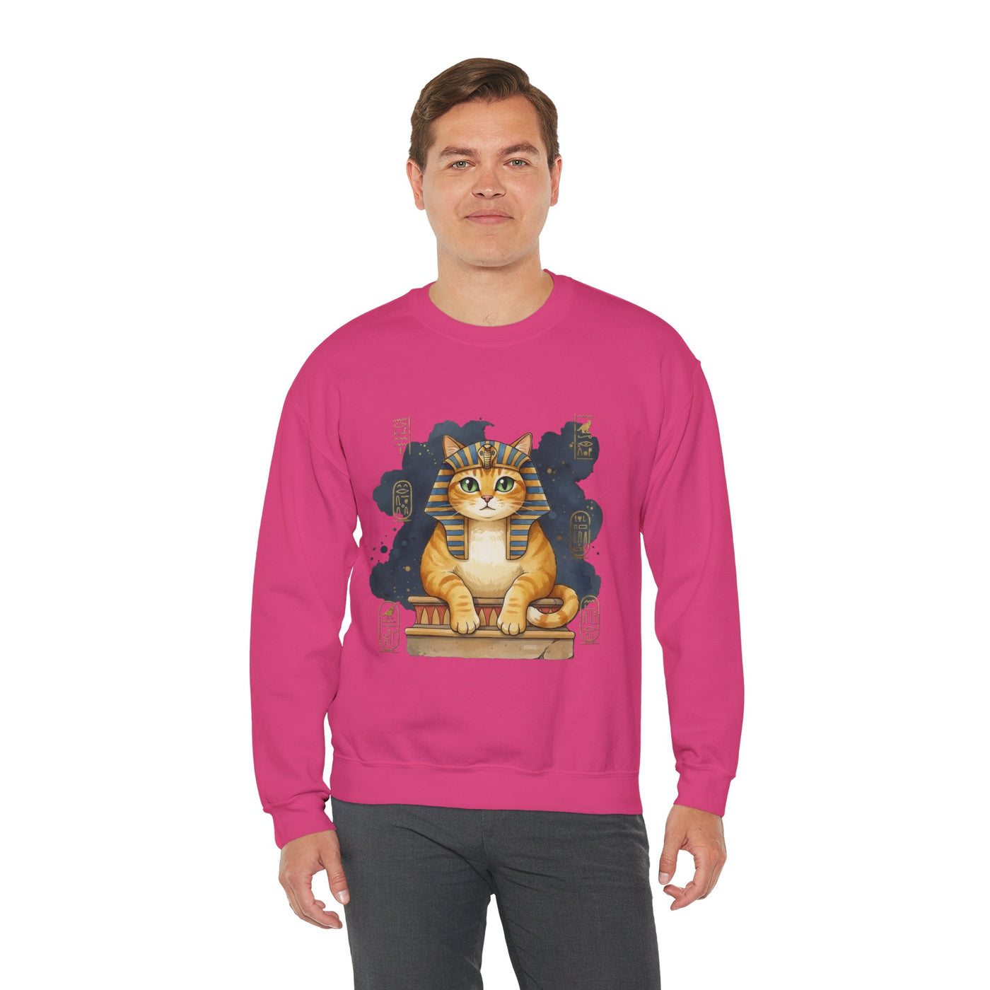 Watercolor painting style 9 Men & Women Cute Cat Pile Crewneck Sweatshirt