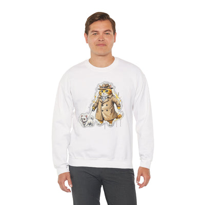 Watercolor painting style 10 Men & Women Cute Cat Pile Crewneck Sweatshirt