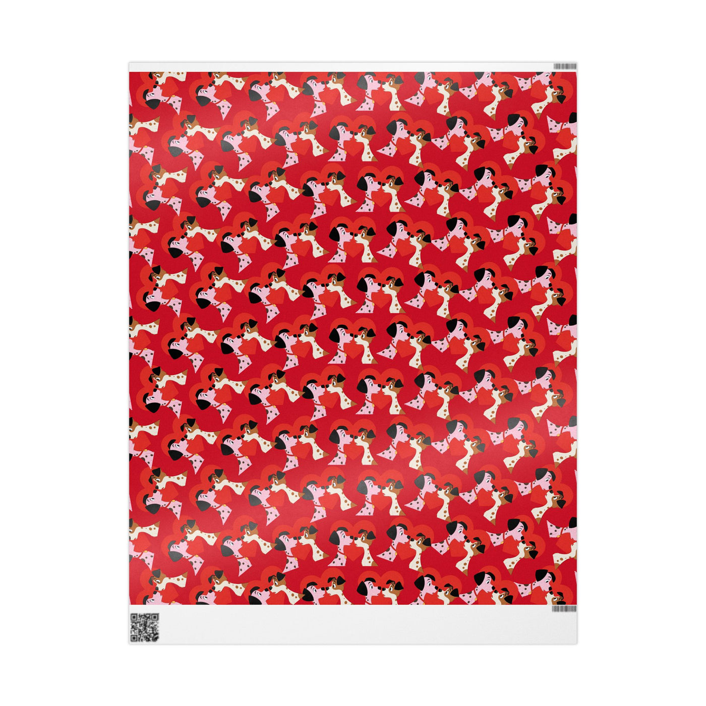 Dogs in Love Red Themed Wrapping Paper | Gift Wrap for Dog Lovers, Birthday, Holidays, Parties, Special Occasions, Pet Themed Gifts