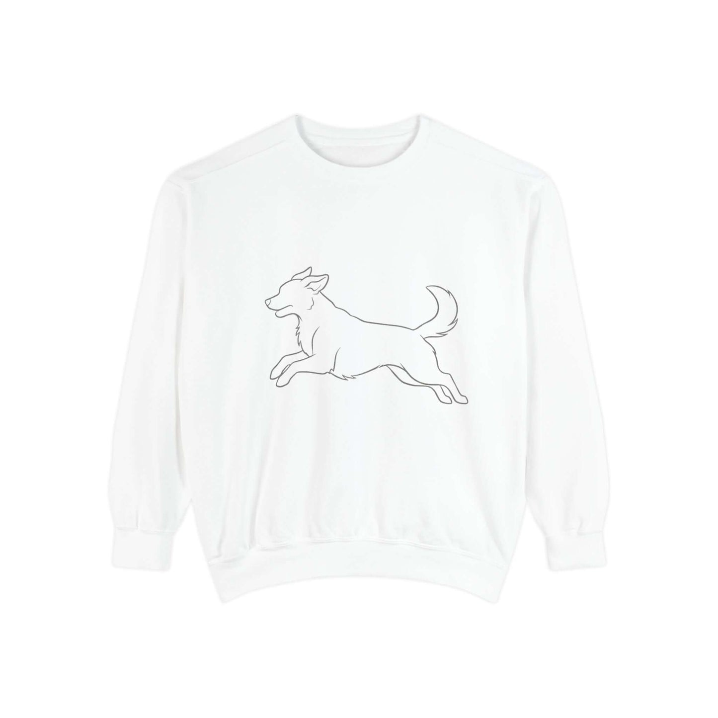 Running Dog Shadow Cozy Graphic Unisex Crewneck Sweatshirt style 1