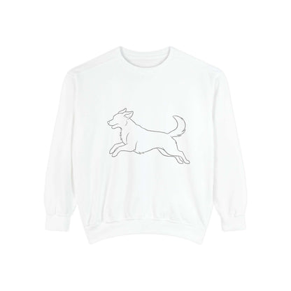 Running Dog Shadow Cozy Graphic Unisex Crewneck Sweatshirt style 1