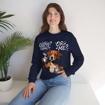 Coffee Tea Or Me - Dog Graphic Unisex Crewneck Sweatshirt