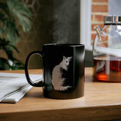 Elegant Black Cat Coffee Mug | Perfect Gift for Coffee Lovers, Tea Drinkers, Minimalist Style, Office Decor, Birthday Present, Personalized
