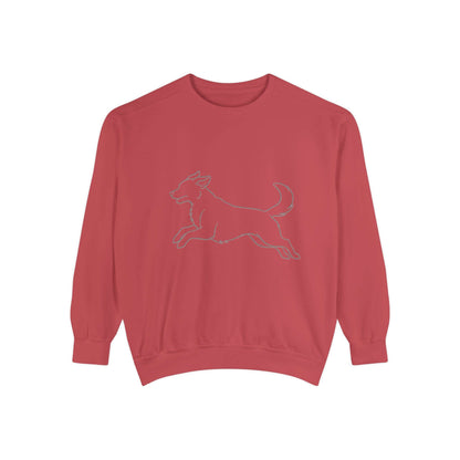 Running Dog Shadow Cozy Graphic Unisex Crewneck Sweatshirt style 1