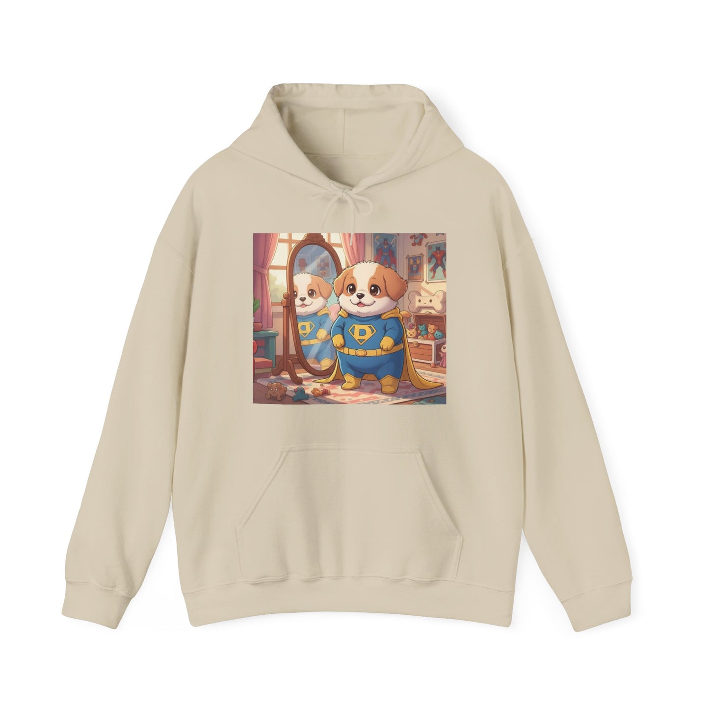 Dog cosplay Superman Funny Design Unisex Hoodie style 2