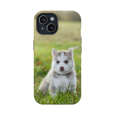Magnetic Dog Case style 1 for Apple iPhone, Cute Puppy Phone Cover, Impact-Resistant Dog Lover Gift, Pet Protection Case, Animal-Themed Phone Accessory