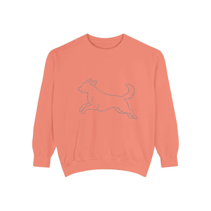 Running Dog Shadow Cozy Graphic Unisex Crewneck Sweatshirt style 1