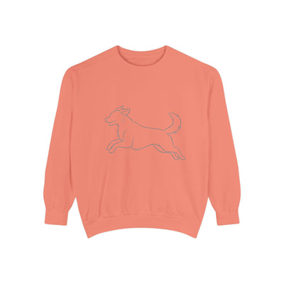 Running Dog Shadow style 1 Cozy Graphic Unisex Crewneck Sweatshirt