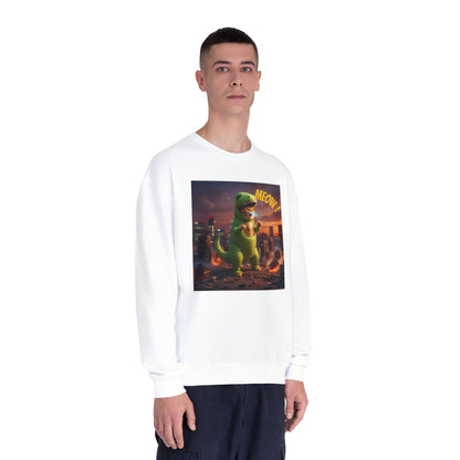 Tyrannosaurus Cat in city Unisex NuBlend Sweatshirt style 2