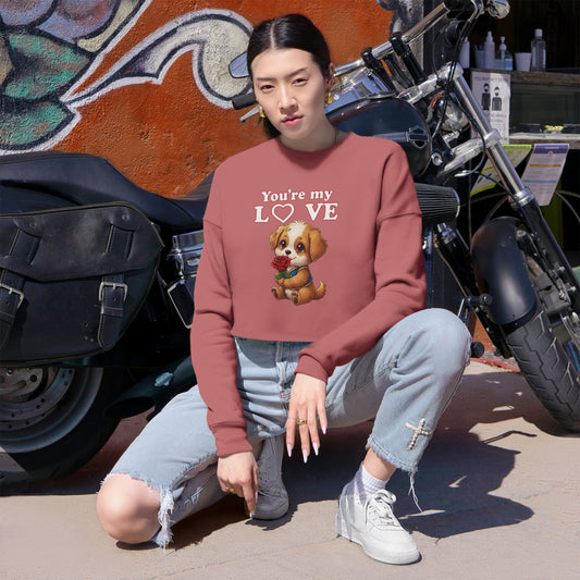 Cropped Dog Lover Women Sweatshirt - You're My Love style 1
