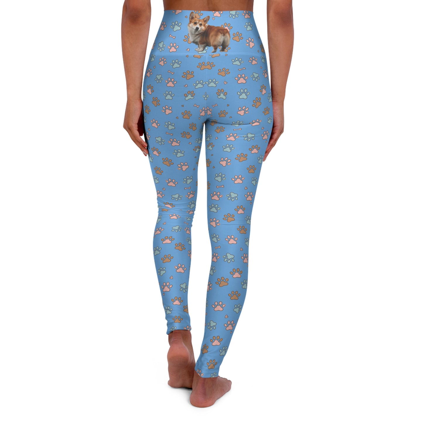 Dog Paw Print High Waisted Women Yoga Leggings style 2