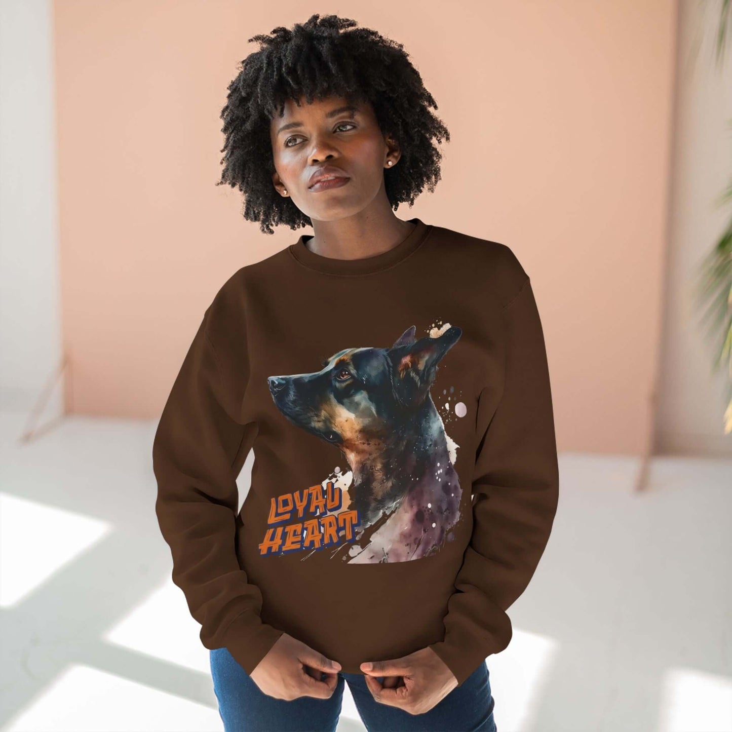Loyal Heart Dog Lover Unisex Crewneck Sweatshirt style 1