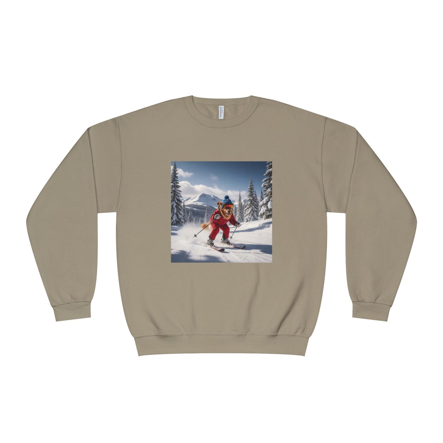Skiing Dog Graphic Unisex NuBlend Crewneck Sweatshirt