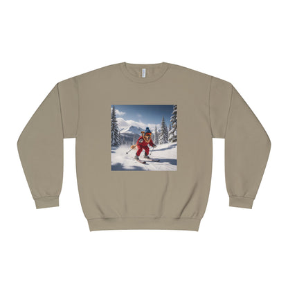 Skiing Dog Graphic Unisex NuBlend Crewneck Sweatshirt