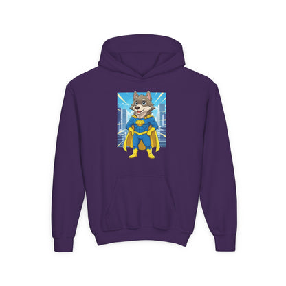 Dog cosplay Superman Funny Design Unisex Kids Hoodie style 1