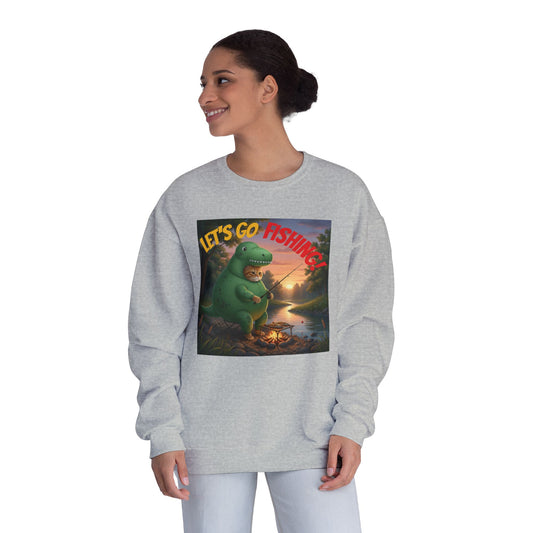 Crocodile Cat Fishing Unisex NuBlend Sweatshirt style 3